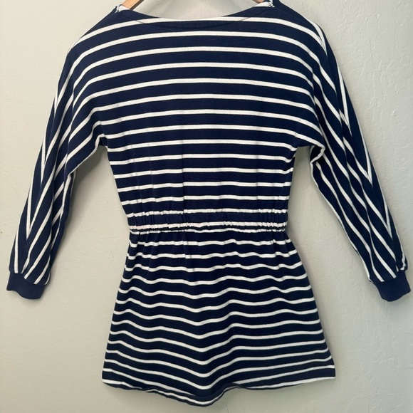 MINI BODEN Cotton Knit Striped Red White And Blue Dress Nautical Patriotic 9-10Y - Picture 3 of 13